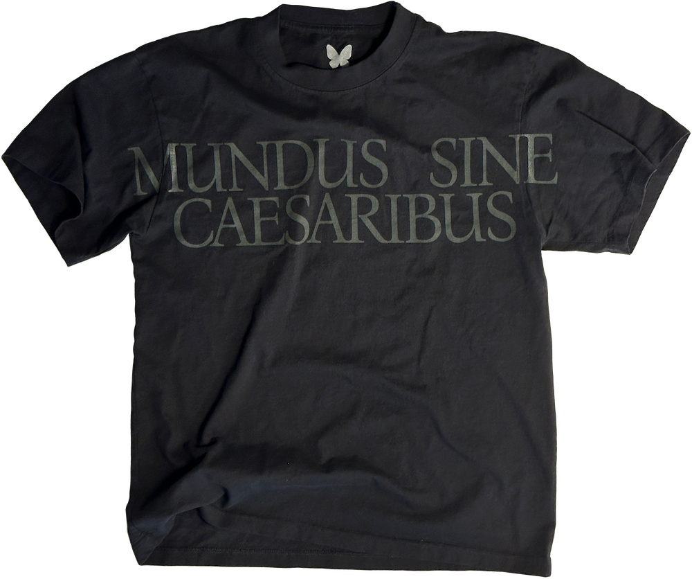 Mundus sine Caesaribus - Bluesky's A world without Caesars t-shirt